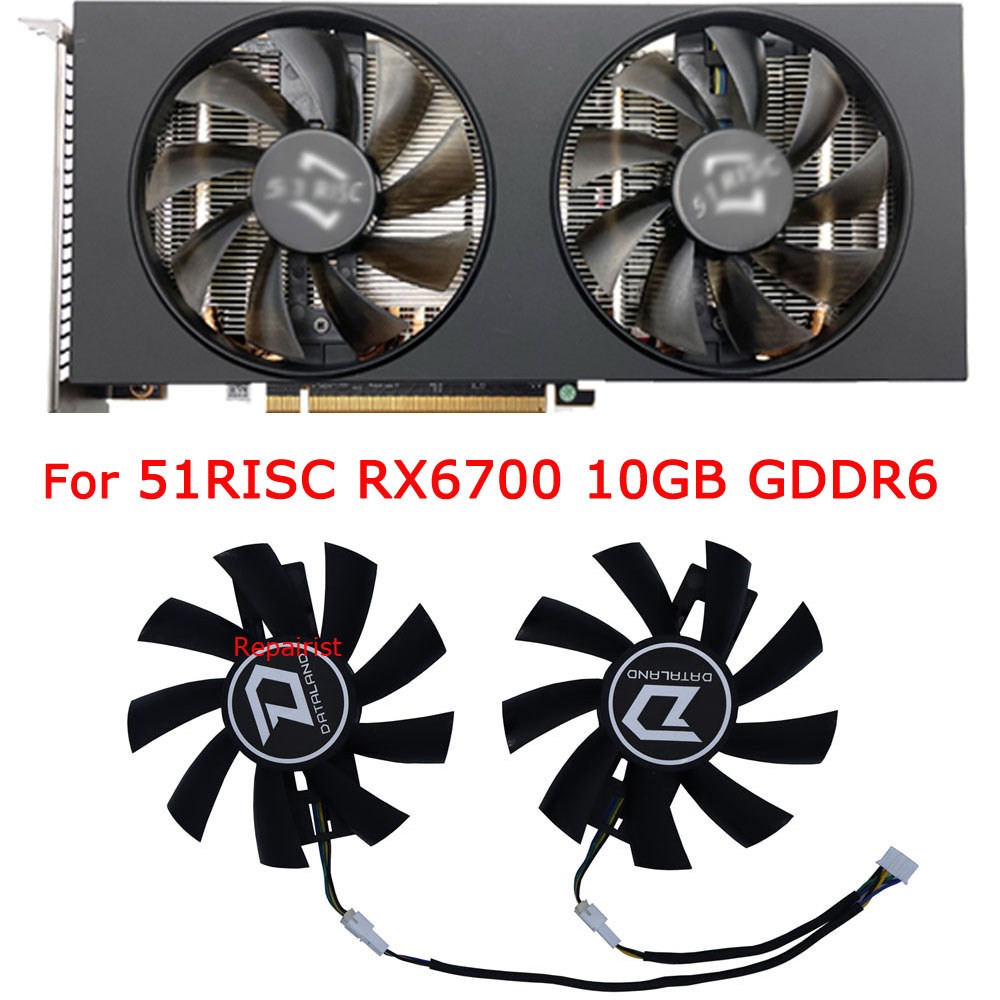 Graphics Card Cooler VGA Card Cooling Fan For 51RISC RX6700 10GB GDDR6,For 51RISC RX 5600XT RX5600XT