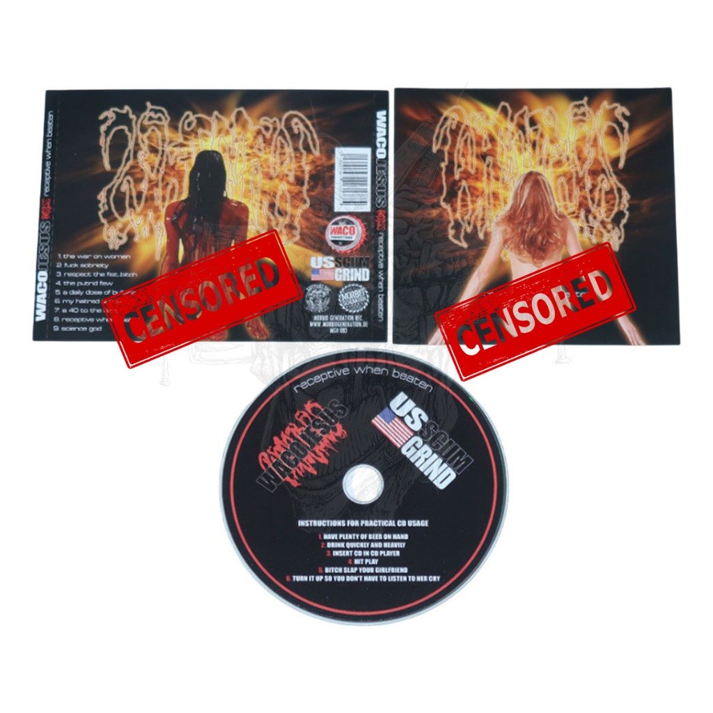 ORIGINAL & BERLISENSI - CD - WACO JESUS - RECEPTIVE WHEN BEATEN | BRUTAL DEATH METAL/GRINDCORE | EXT