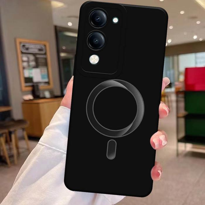 Softcase Kompatibel Untuk Vivo Y04 / Y04s  - Motif Magsafe Terbaru, Kesing Handphone, Silikon Case, 