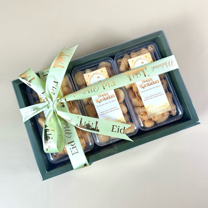 Box 3 Toples Persegi Panjang/ Box Kue Kering/ Dus Bolu Brownies / box lebaran (BOX SAJA TANPA TOPLES