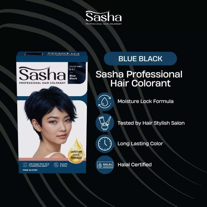 SASHA Professional Hair Colorant | Hair color | Cat Semir Rambut Permanen | Pewarna Rambut Sasha - S