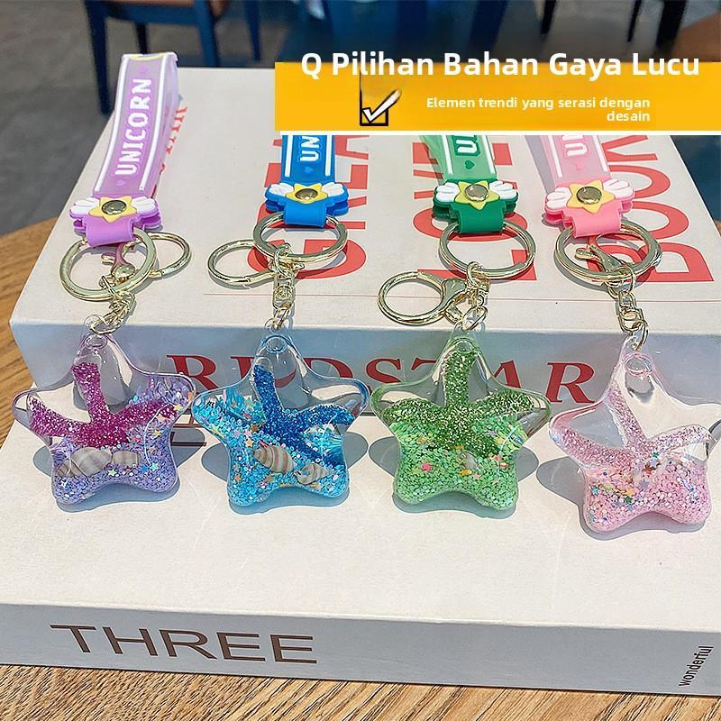 Gantungan Kunci Mobil Ransel Botol Pasir Perjalanan Bintang Laut