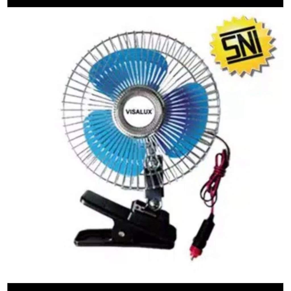 KATLENSHOP Kipas Angin Mobil 6” Visalux / Kipas Angin DC 6” Visalux Kipas Jepit 12v Dan 24v