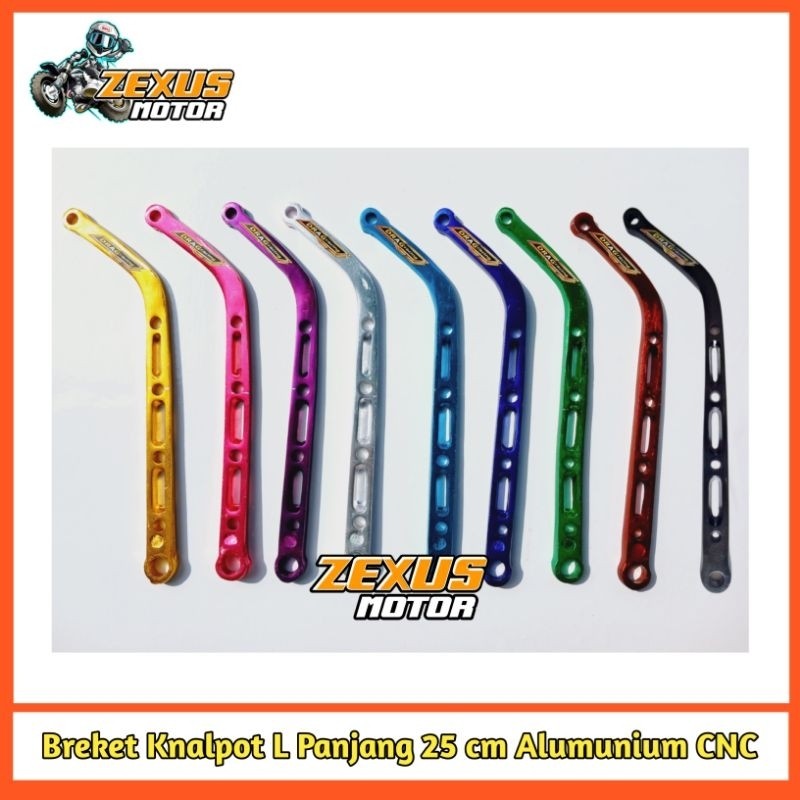 Breket Knalpot L Coak Pangkon L Coak Panjang 25 cm Bahan Alumunium CNC RGM
