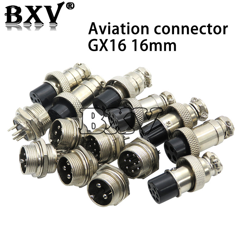 1Set GX16 2/3/4/5/6/7/8/9 Pin Male & Female 16mm Ibuw Metal Circular Aviation Connector Socket Plug 
