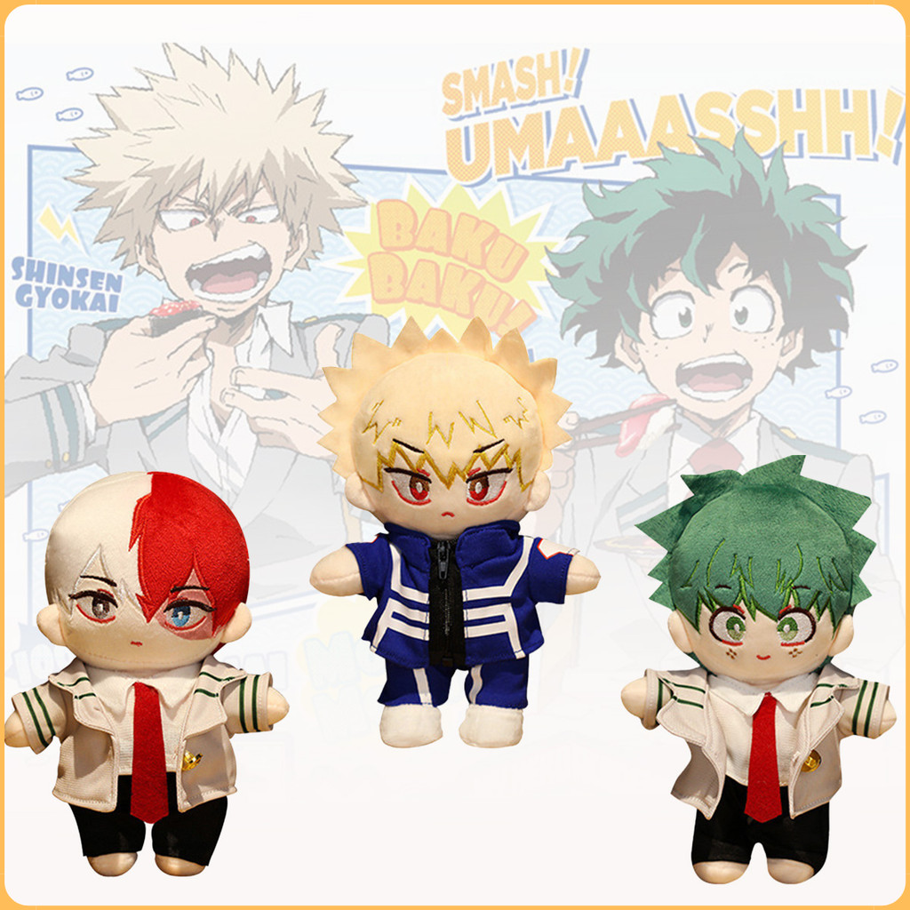 Japanese Anime My Hero Academia Plush Toys Cartoon Stuffed Midoriya Izuku Bakugou Katsuki Todoroki S
