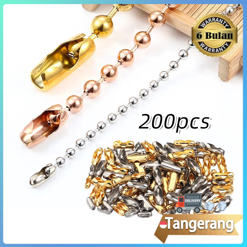 200pcs Kait Cantolan / Pengait Kalung Besi / Besi Kaitan Lada / Aksesoris Pengait Gelang / Pengait T