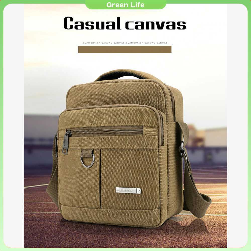 JINGPIN Tas Selempang Pria Canvas Men Shoulder Bag - 1986