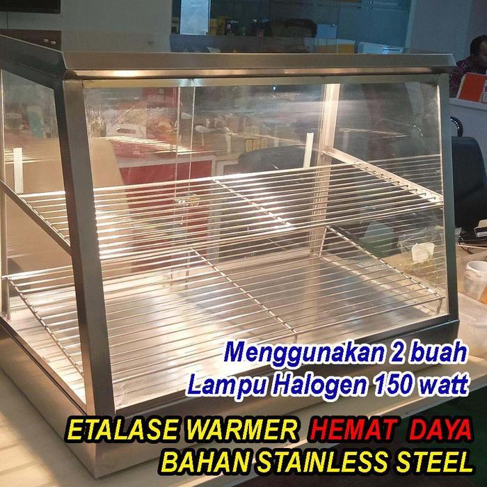 Food Warmer etalase fried chicken 2 rak khusus JABODETABEK