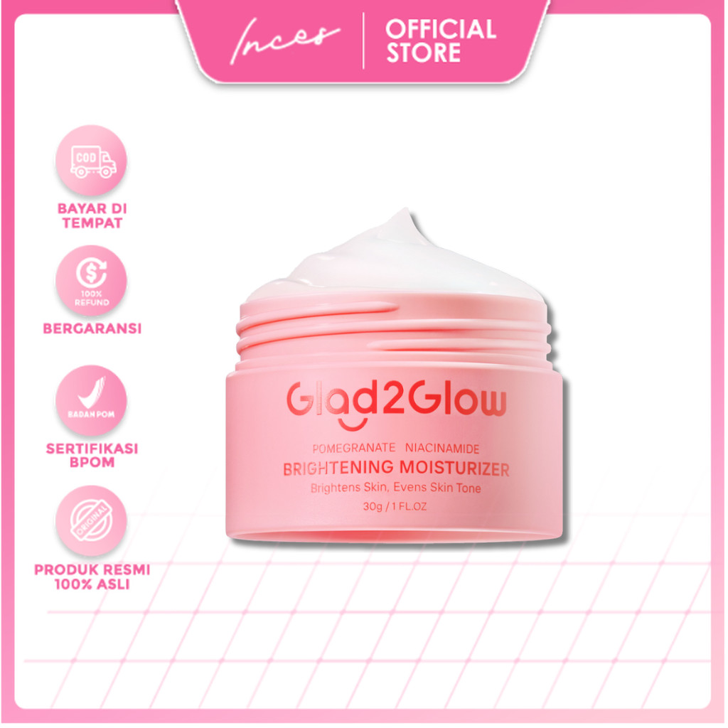inces - Glad2Glow Pomegranate Niacinamide Brightening Moisturizer 100g