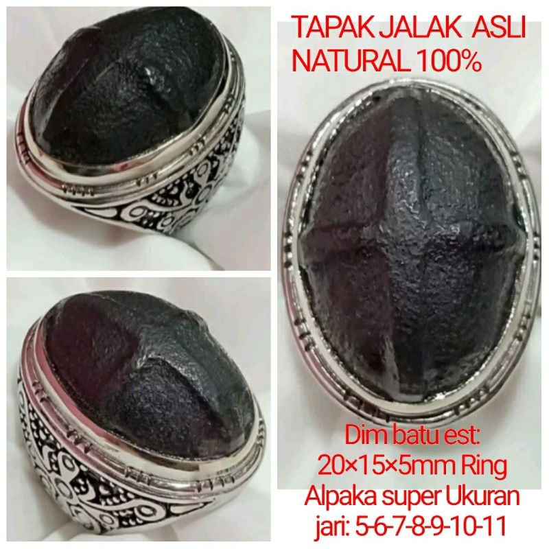 CINCIN BATU AKIK TAPAK JALAK TIMBUL ASLI JAMINAN NATURAL 100%