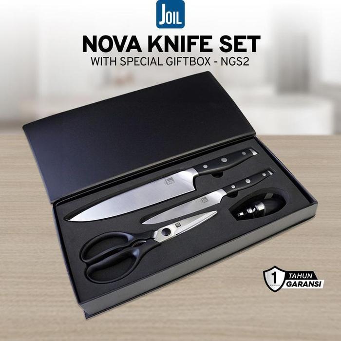 Wr. Kita  Joil Pisau Dapur Chef Knife Set Nova Knife Set 4 pcs Stainless Steel Full Tang Ketajaman T