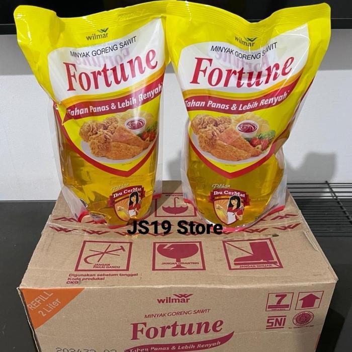 minyak goreng merk fortune 1 liter 2 liter 1 dus - 2L Fortune