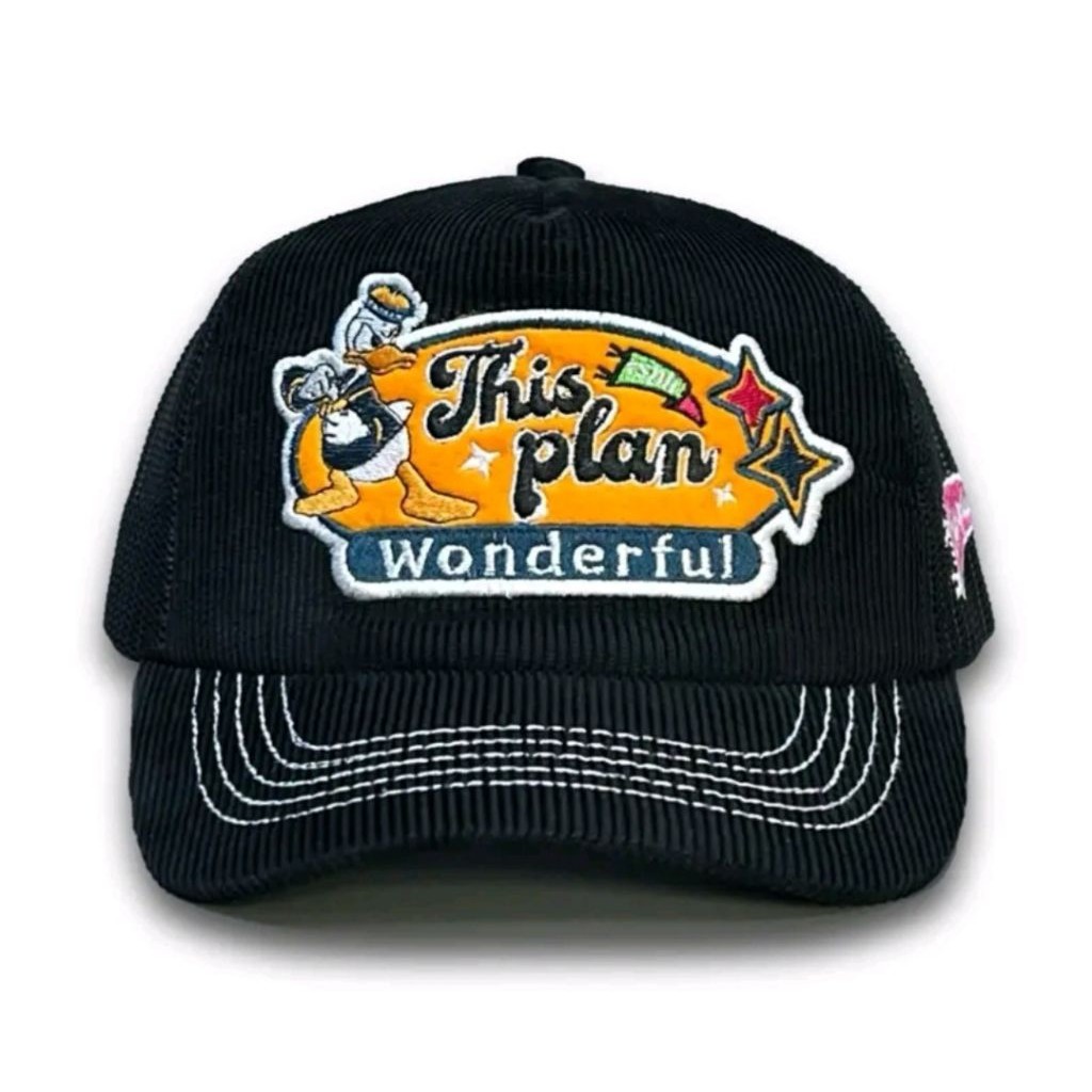Topi 6 Panel Cap Corduroy - SWEET MEMORIES Hitam