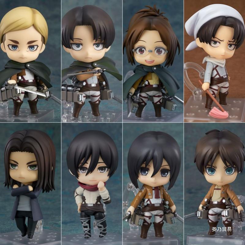 Levi Ackerman 390 417 Eren Jaeger 375 Mikasa Ackerman 365 Hange Zoe 1121 action figure PVC toys coll