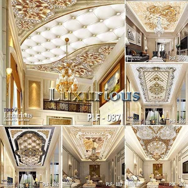 AG - Wallpaper Dinding 3d Walpaper Plafon Sticker Langit Stiker Atap Banner Marmer Mewah Classic