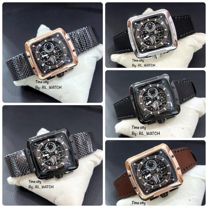 Jam Pria Alexandre Christie AC3030 Batterai Kulit - Rantai