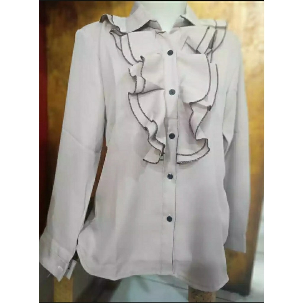 blus wanita/blus kemeja wanita /kemeja neci warna/keme fashion/blus kemeja kekinian