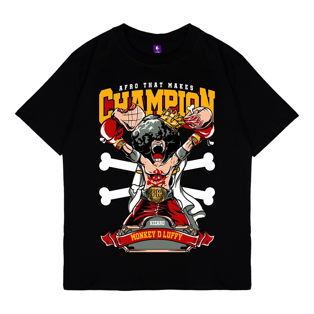 ORI KIZARU Kaos Anime LUFFY AFRO