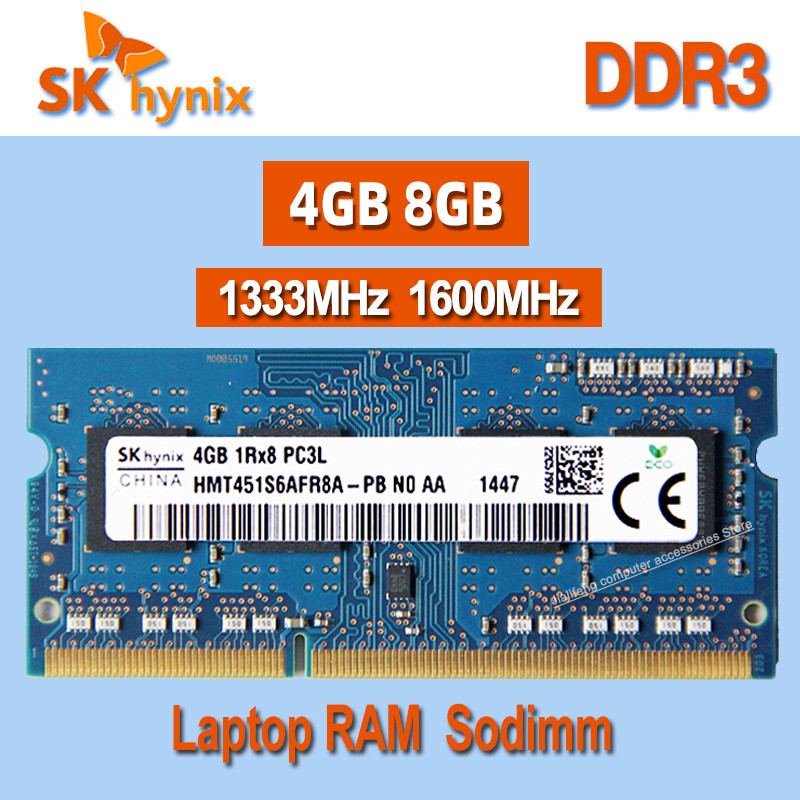 SK Hynix RAM DDR3 4GB 8GB 1066MHz 1333MHz 1600MHz Laptop Memory 1Rx8 2Rx8 PC3 8500S 10600S 12800S  S