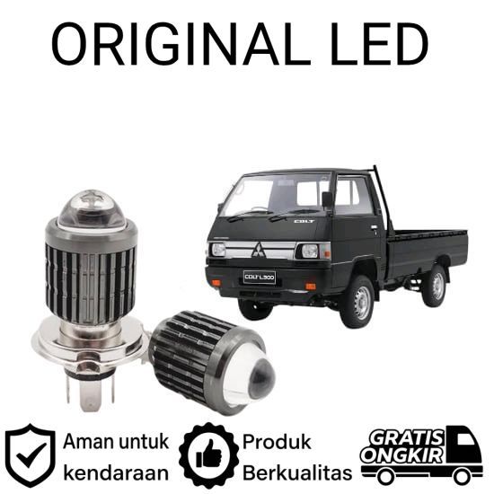 2pcs Lampu Utama LED H4 Laser Putih Mobil Mitsubishi L300 AM