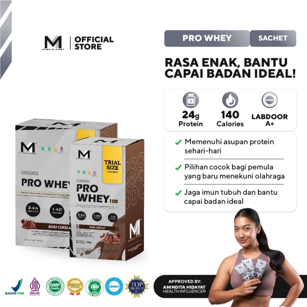 NEW ReadyMuscle First Pro Whey 1 Sachet - Susu Whey Protein Concentrate