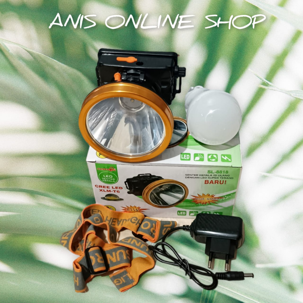 Senter Kepala Sunpro SL-8818 Led 35watt / Headlamp Sunpro Led Dimmer