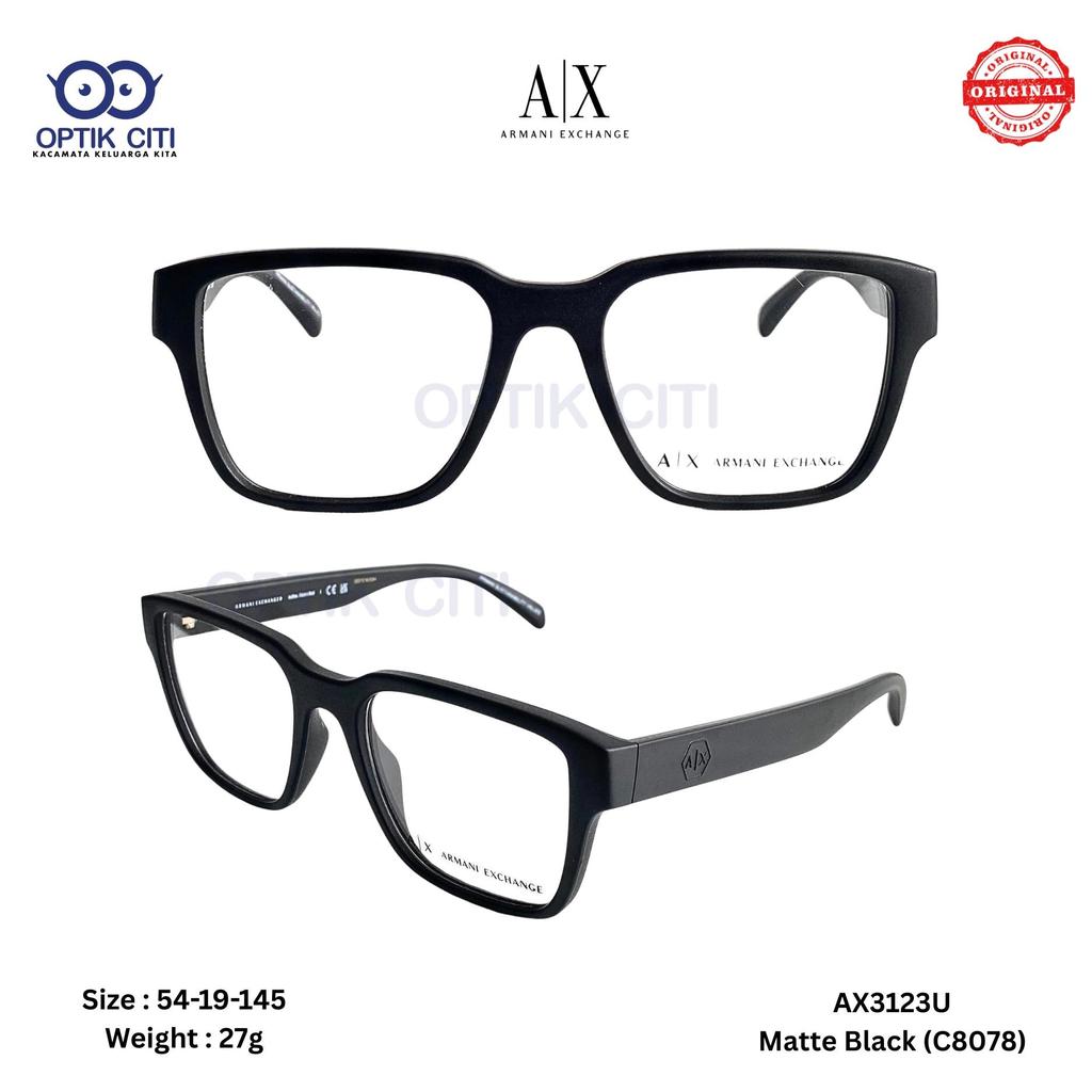 Frame Kacamata Pria Kotak Armani Exchange AX 3123 U Original