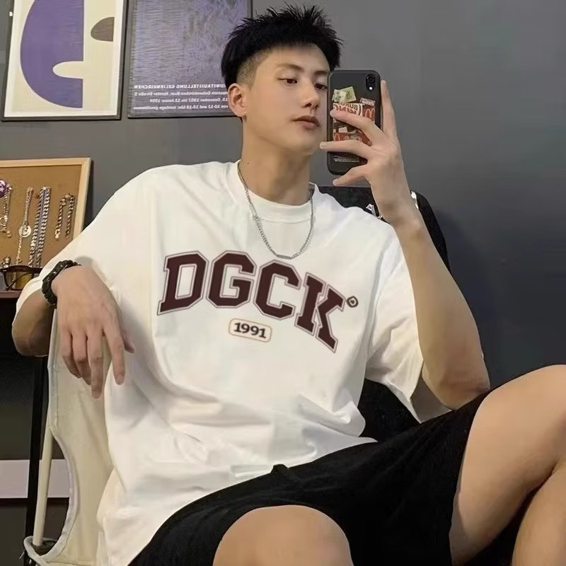 Mode Korea kaos pria wanita T-shirt baju oversize t shirt distro