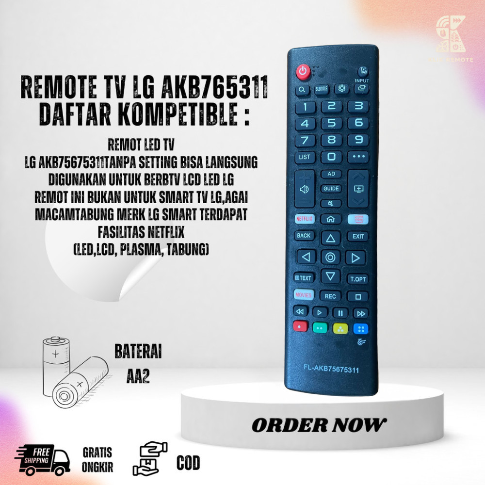 REMOT REMOTE TV LG SMART TV AKB75675311