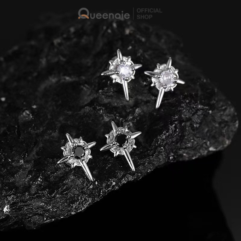 SJQE High-end Versatile North Star Niche Simple Trendy Cool Style Earrings