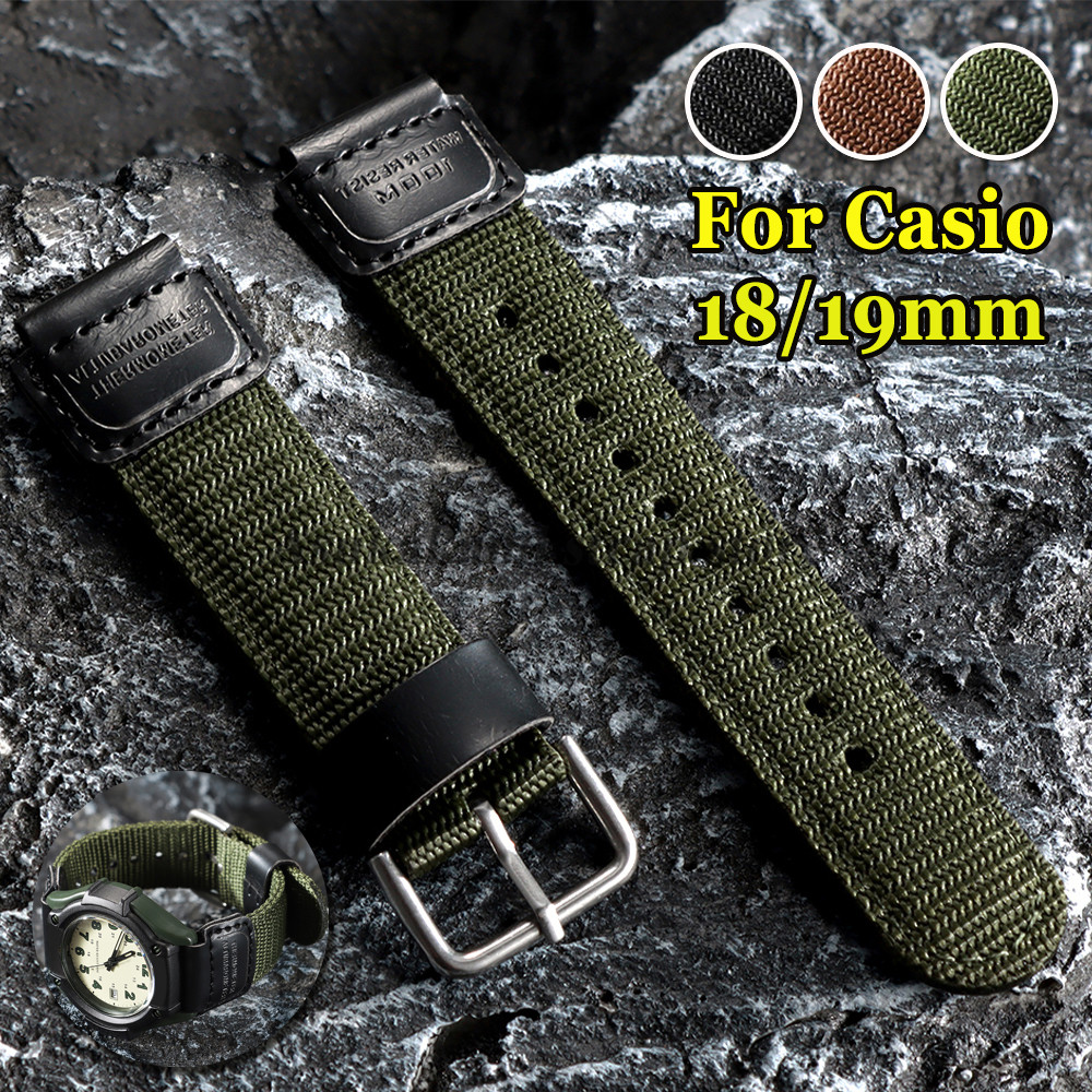 For Casio Nylon Watstrap 18mm Band for F91W W800H F84 SGW400 AE1200 AE1300 Bracelet 19mm Band for FT