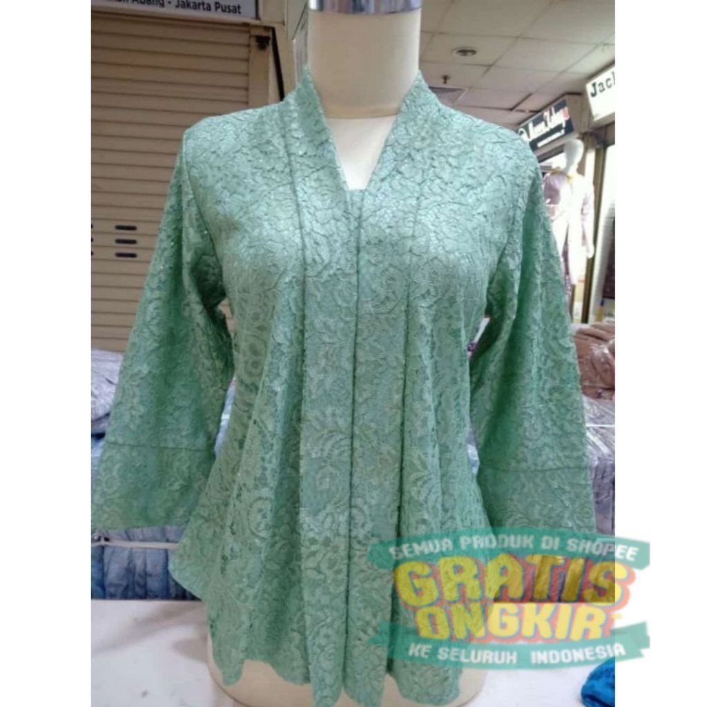 Set Kebaya Jumbo Ld 130 / Atasan Kebaya Kartini Brukat Modern Baju Wisuda Dan Kondangan/ pakaian wan