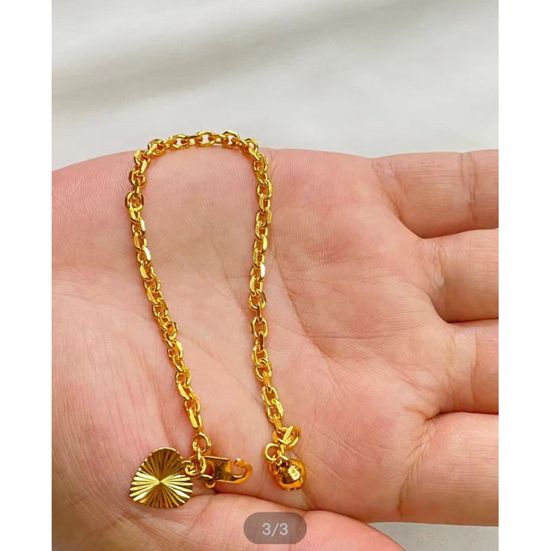 Gelang Tangan Titanium Rantai Nori Medan Gold Cantik Elegan Anti Luntur gelang terlaris