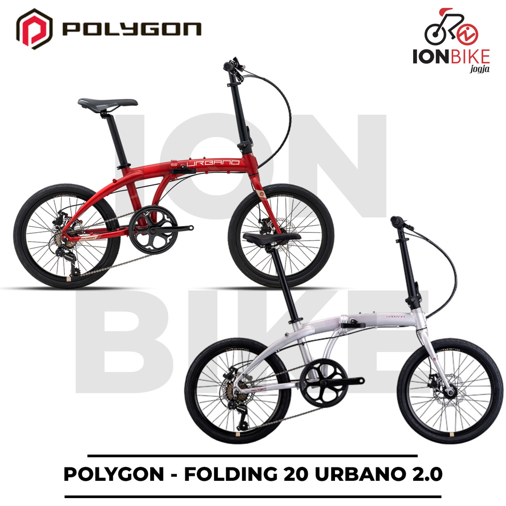 Sepeda Lipat 20 POLYGON Urbano 2.0 Terbaru Alloy Seli Folding Bike Frame Allumunium 7 Speed Murah An
