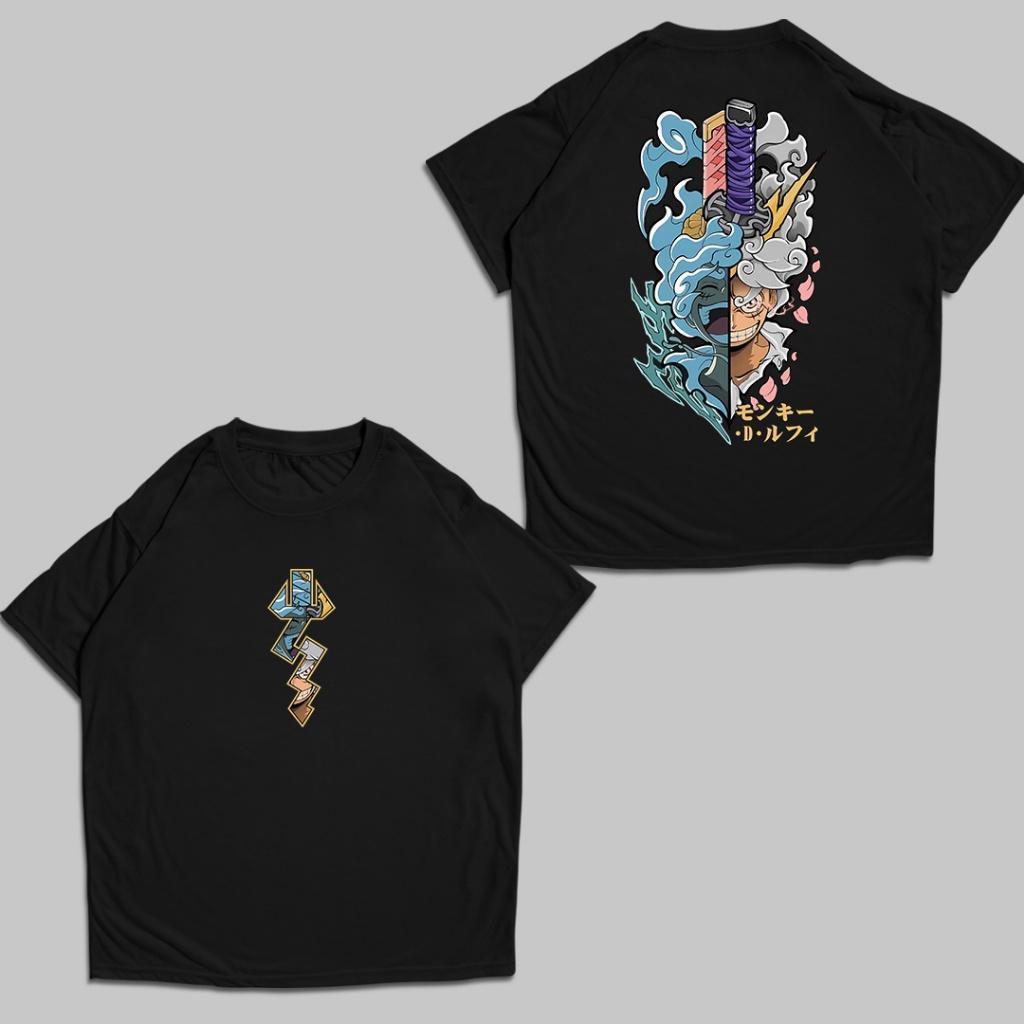 kapas murni TPM KAOS DISTRO HITAM JEPANG | BAJU KAOS PRIA WANITA | KAOS JEPANG LUFFY PEDANG A67| DIS