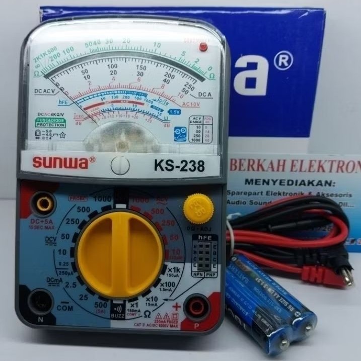 SIXSHOP Multitester Multimeter Avometer SUNWA KS-238 Analog Fuse Frotection Original