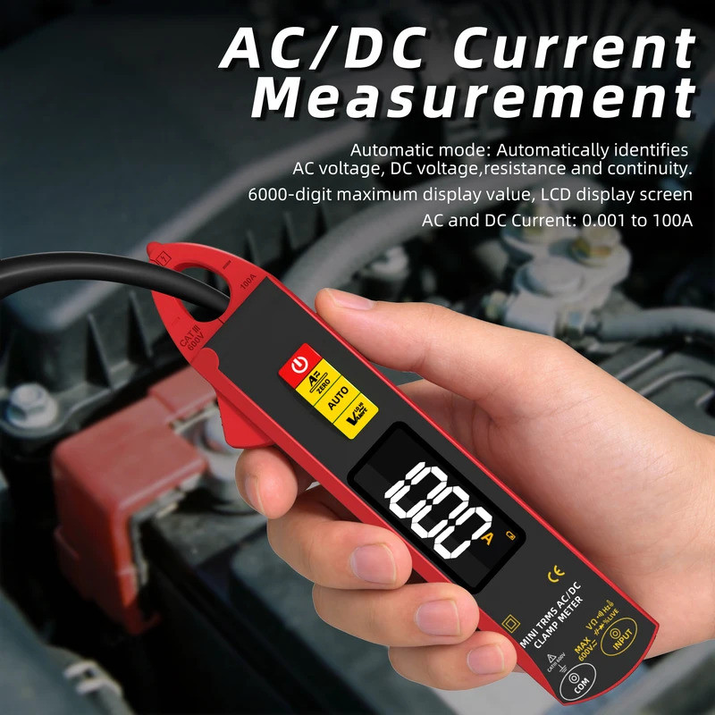 BSIDE Digital Clamp Meter 1mA High-Precision Ammeter Pliers True RMS DC AC Current Car Repair Electr