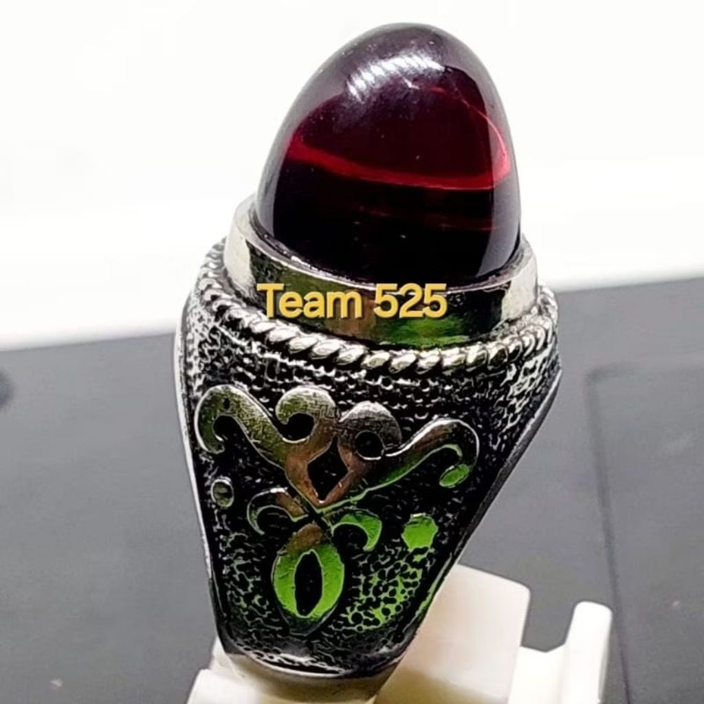 Cincin batu akik siem merah bentuk nucleus cincin merah siem terlaris Akik Ring