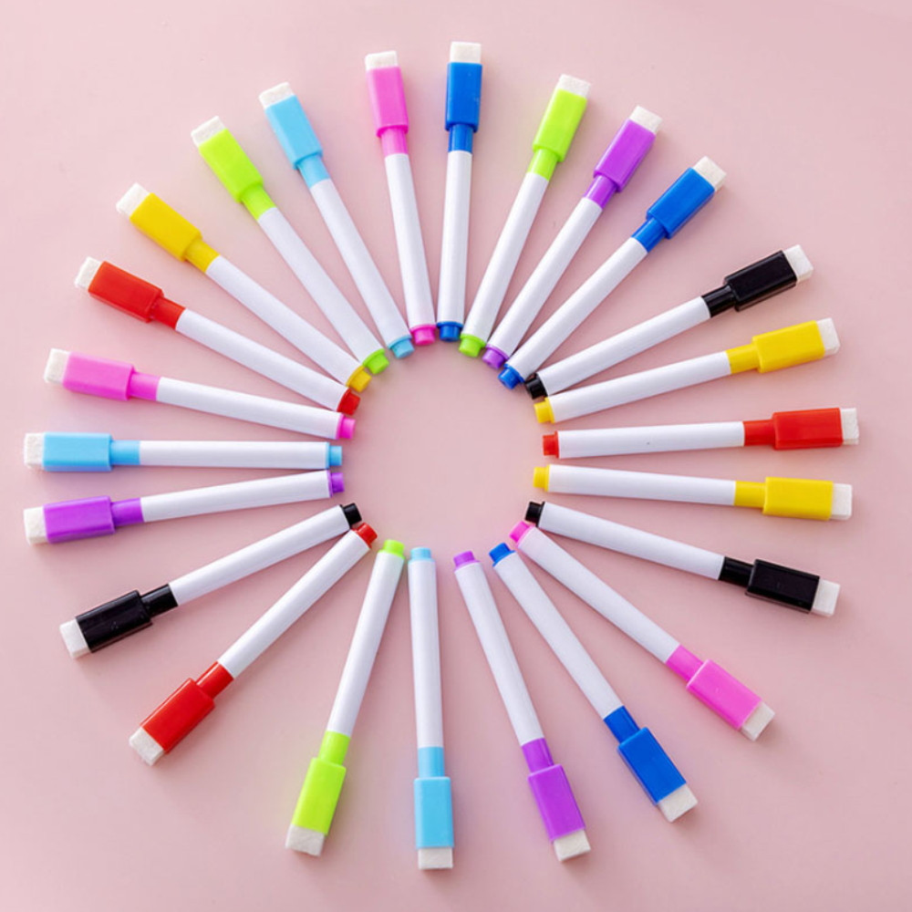 Spidol Warna Warni Papan Tulis Dengan Penghapus Sepidol Mini Wipe & Clean ATK018 - Grosir JKT