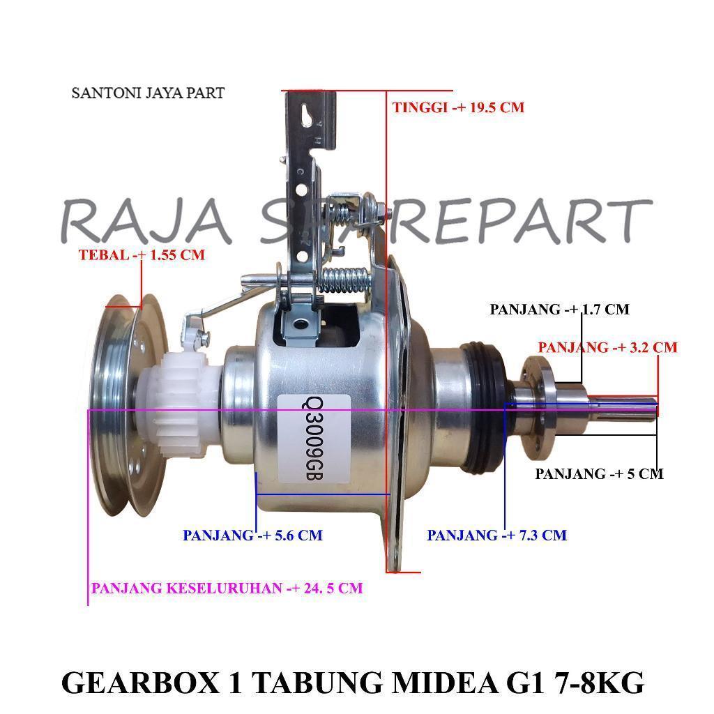 GIRBOX Mesin Cuci / Gearbox 1 Tabung MIDEA G1 7-8KG G1TMD7