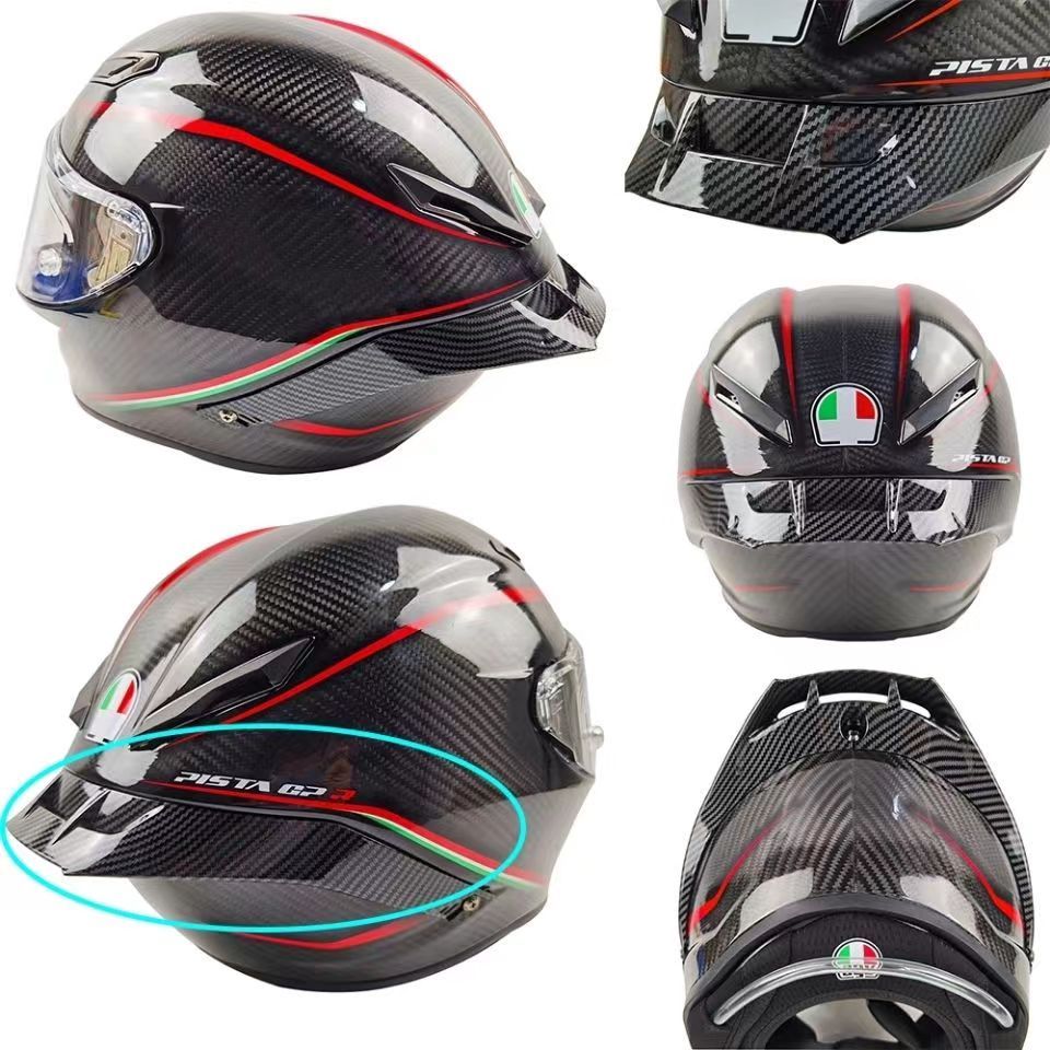For AGV Pista GP RR Corsa R  70th Anniversary Carbon Fiber Appearance Look Motorcycle Rear Trim Helm