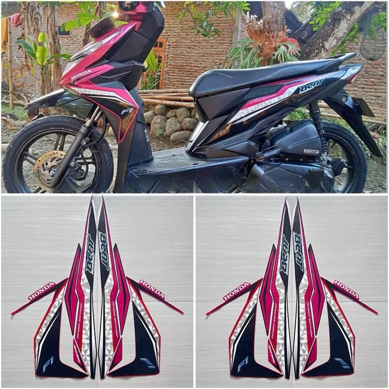 striping original Honda beat esp FI CBS ISS tahun 2016 2017