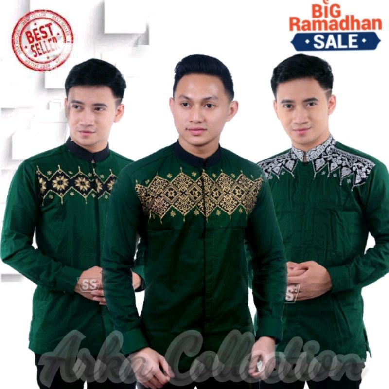 tutikonlinestore Koko syubbanul muslimin koko azzahir koko baju hijau botol panjang