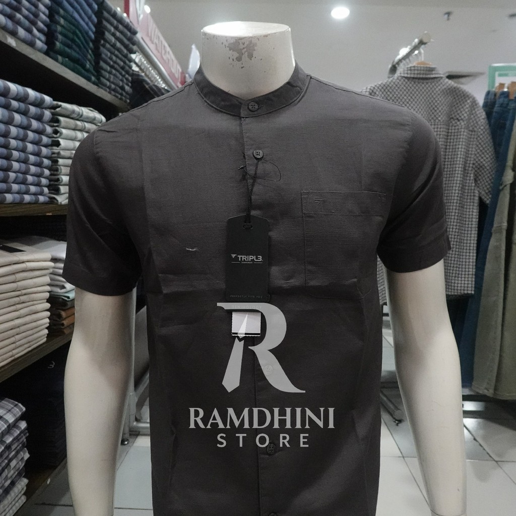 TRIPLE JEANS Kemeja Koko Short Sleeve SS.MC.543 1225
