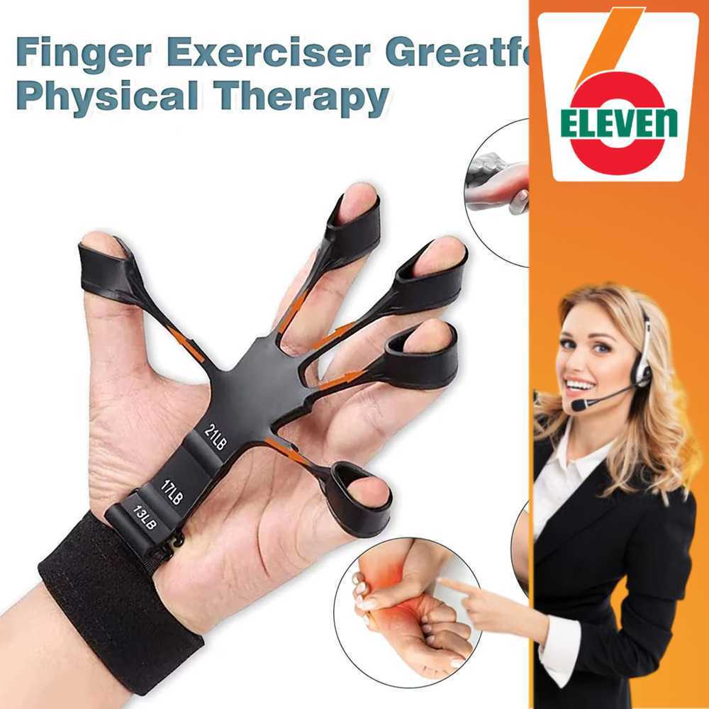 6ELEVEN - HANGPING Silicone Finger Grip Exerciser Adjustable Strengthener - HP-3