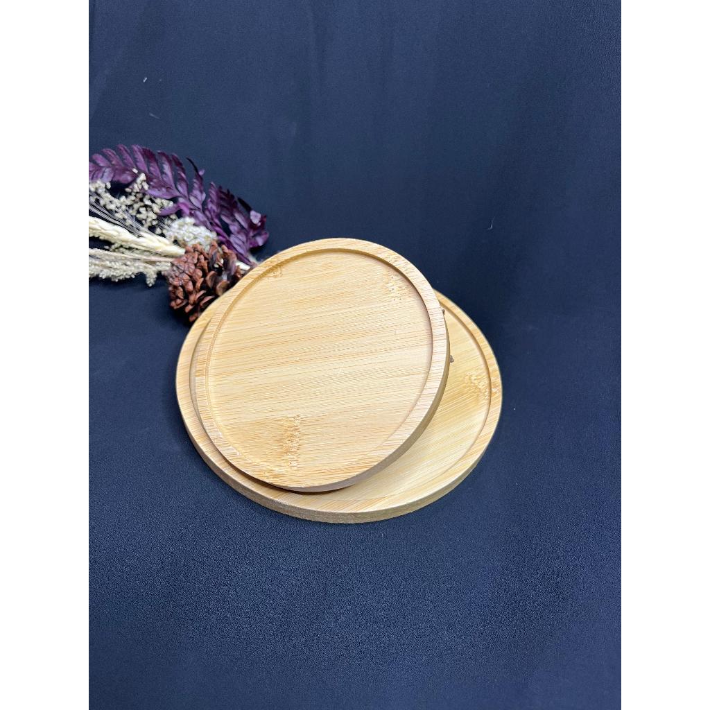 [MS] Tatakan Gelas Kayu Bulat Alas Kayu Teko Minyak Tatakan Teko Air Tatakan Kayu Bambu Serbaguna