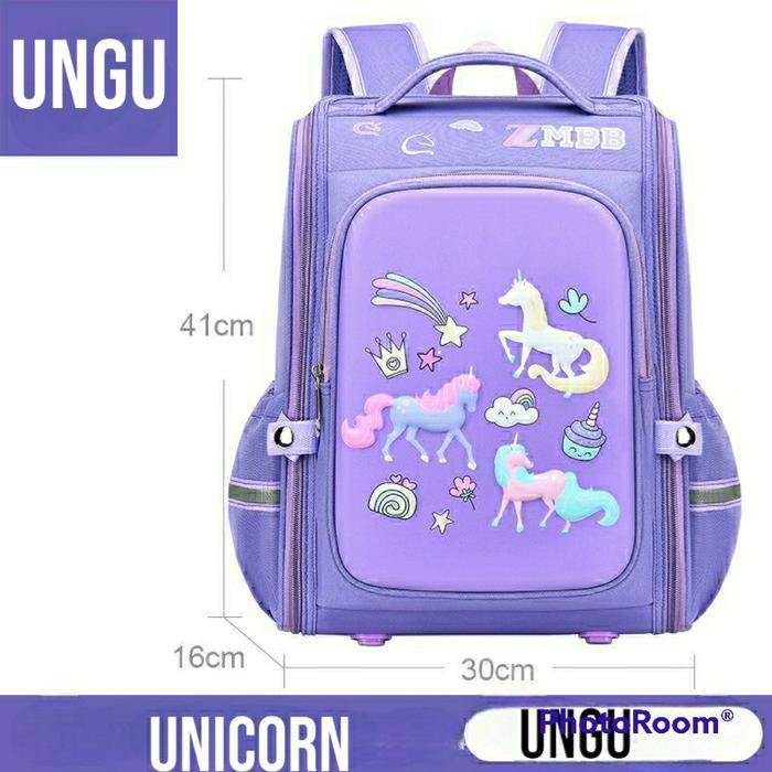 PROMO  Tas sekolah anak Tas Ransel Anak Tas import ASLI ZMBB - Unicorn ungu