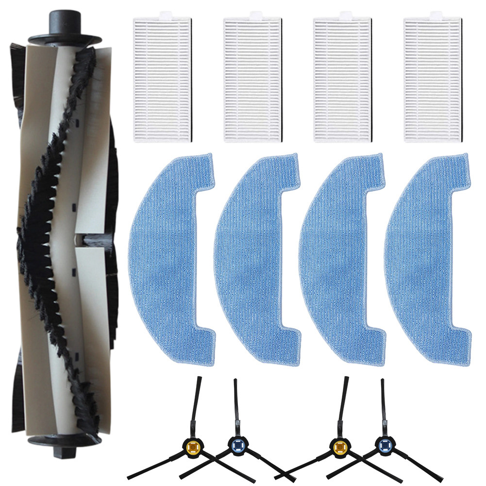 1set Main Side Brush Filter Mop Cloth Kit For-ILIFE A20,T20S,V3x,For Polaris PVCR 3600,G2 0926W,G2 0