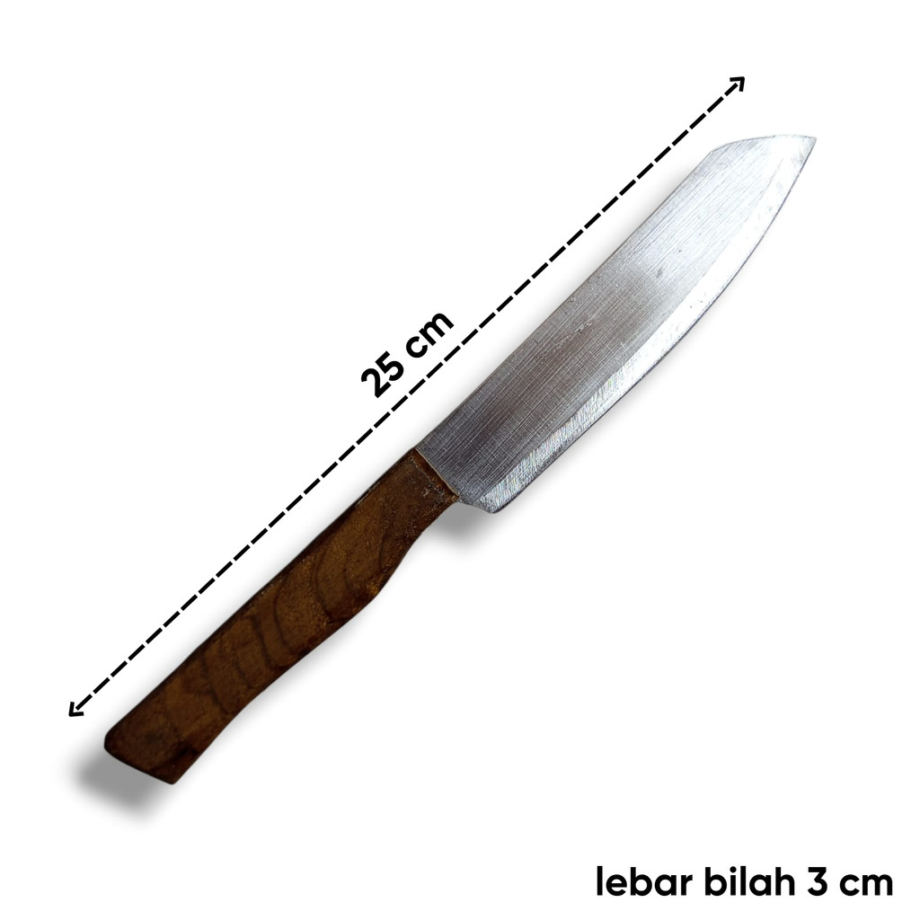 PISAU DAPUR STAINLEES ASLI H,S YONO GAGANG KAYU (SATUAN) MINIMAL ORDER 3 BUAH PISAU
